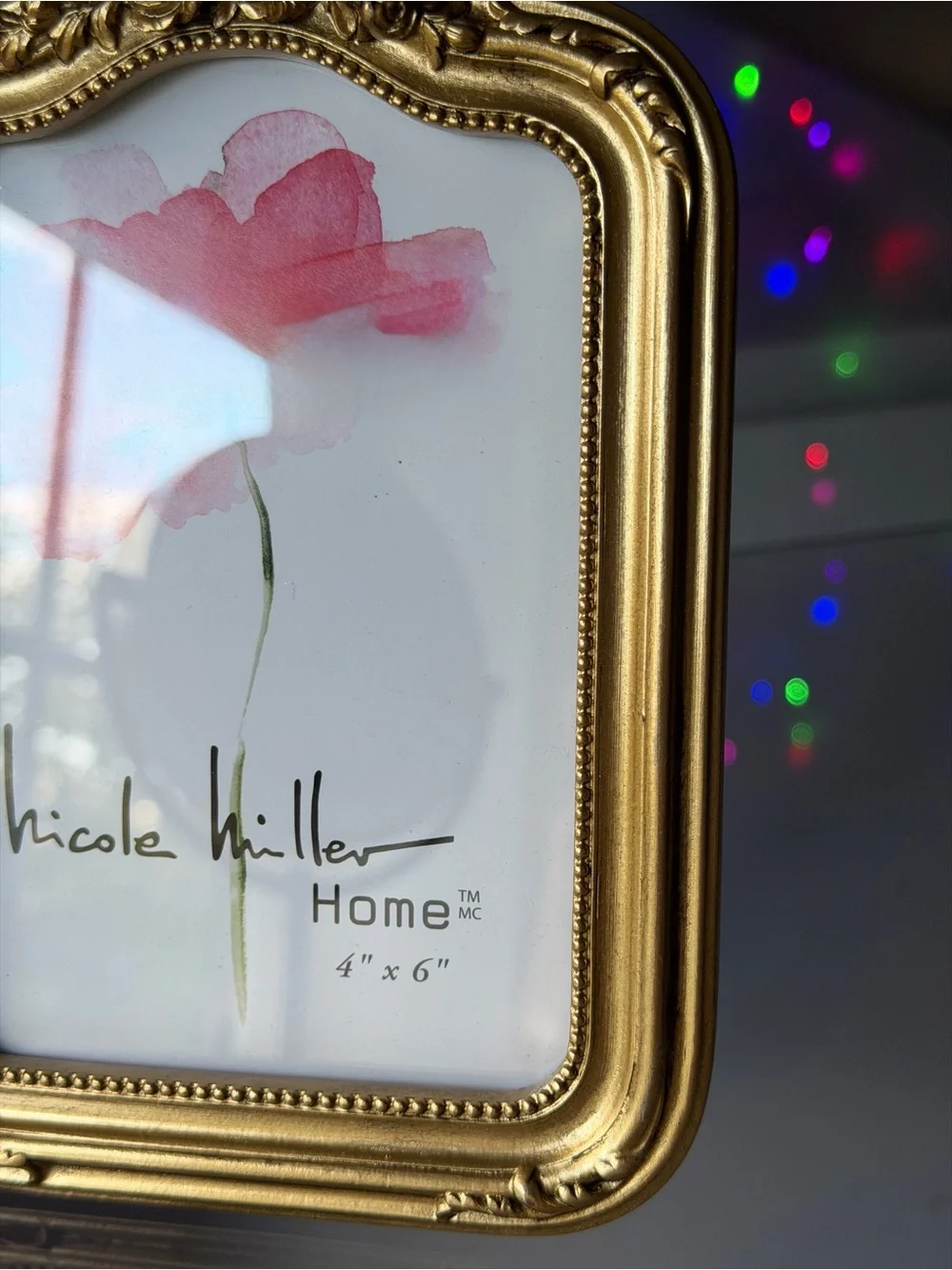 Nicole Miller Home Rustic Vtg-inspired Gold Ornate 4x6 Photo Picture Frame Decor